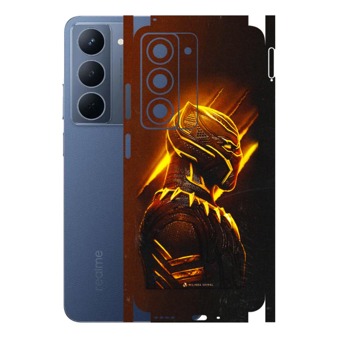 Realme Phone Skins (All Models) - Gold Black Panther - 3D Embossed Finish (L-181) Realme P3X