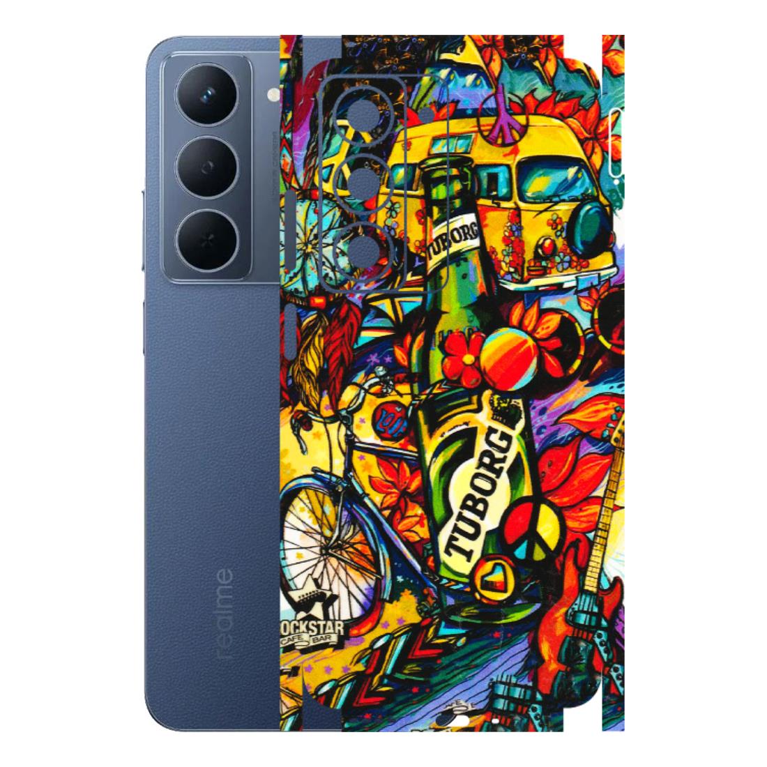 Realme Phone Skins (All Models) - Cool Beer Bottle - 3D Embossed Finish (L-193) Realme P3X