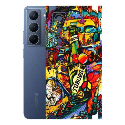 Realme Phone Skins (All Models) - Cool Beer Bottle - 3D Embossed Finish (L-193) Realme P3X
