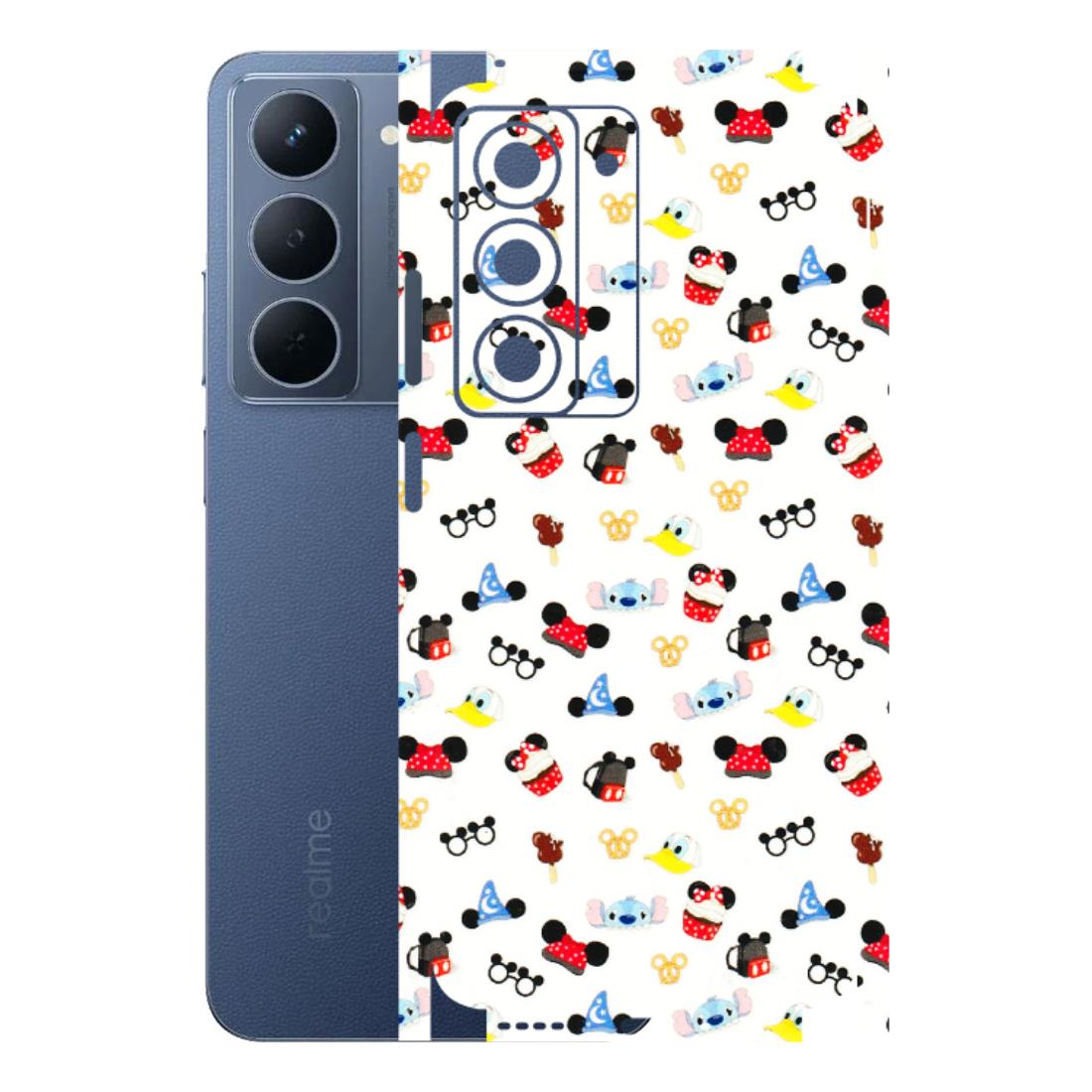 Realme Phone Skins (All Models) - Minnie Mouse & Donald Doodles s - 3D Embossed Finish (L-194) Realme P3X