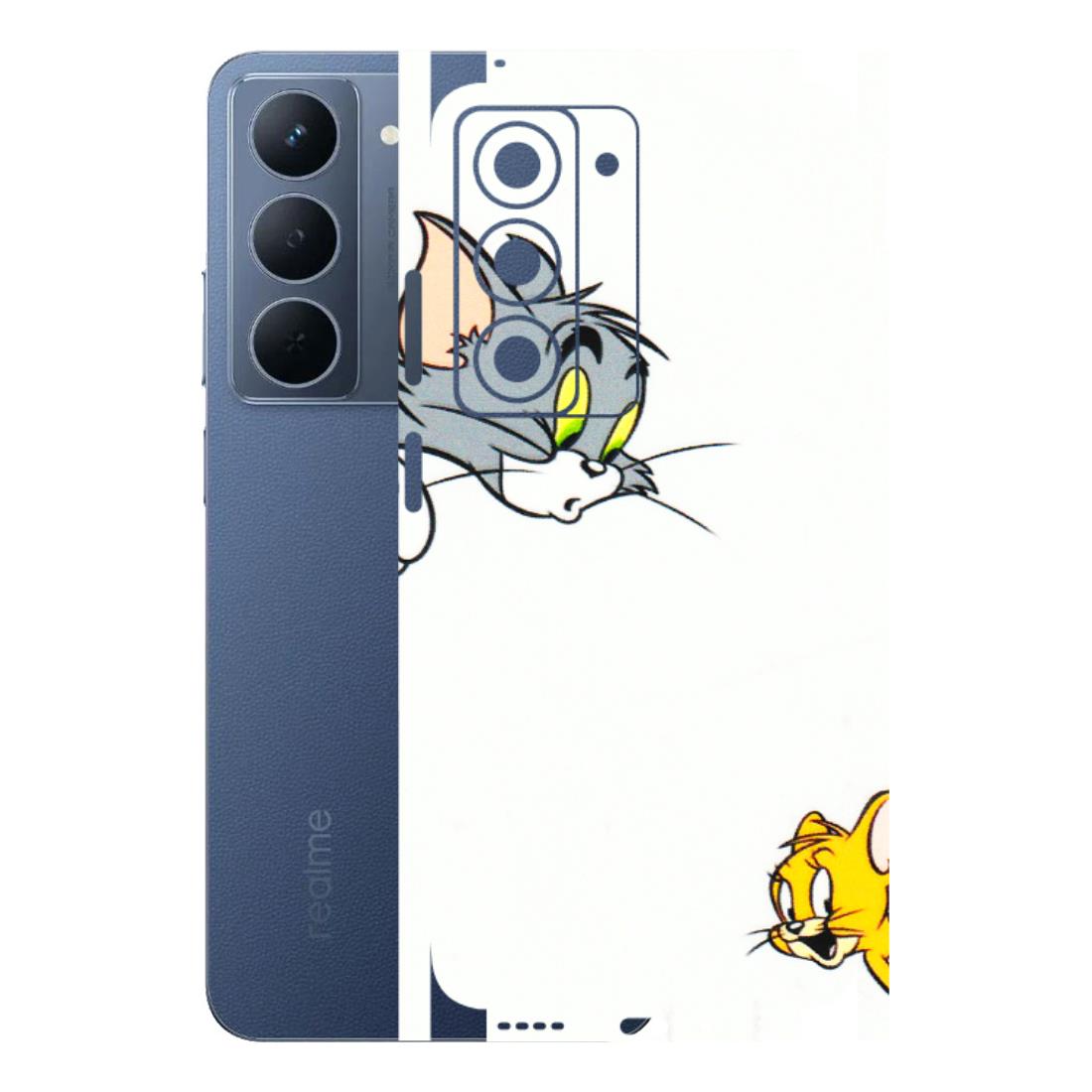 Realme Phone Skins (All Models) - Cute Tom And Jerry - 3D Embossed Finish (L-220) Realme P3X