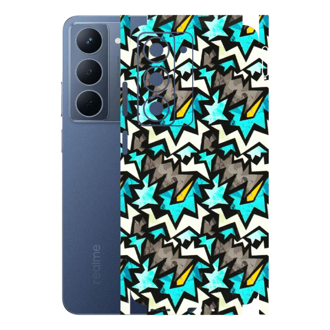 Realme Phone Skins (All Models) - Funky Zig Zag - 3D Embossed Finish (L-223) Realme P3X