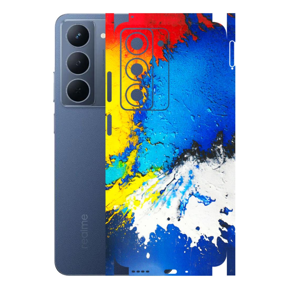Realme Phone Skins (All Models) - Acrylic Paint Spill - 3D Embossed Finish (L-229) Realme P3X