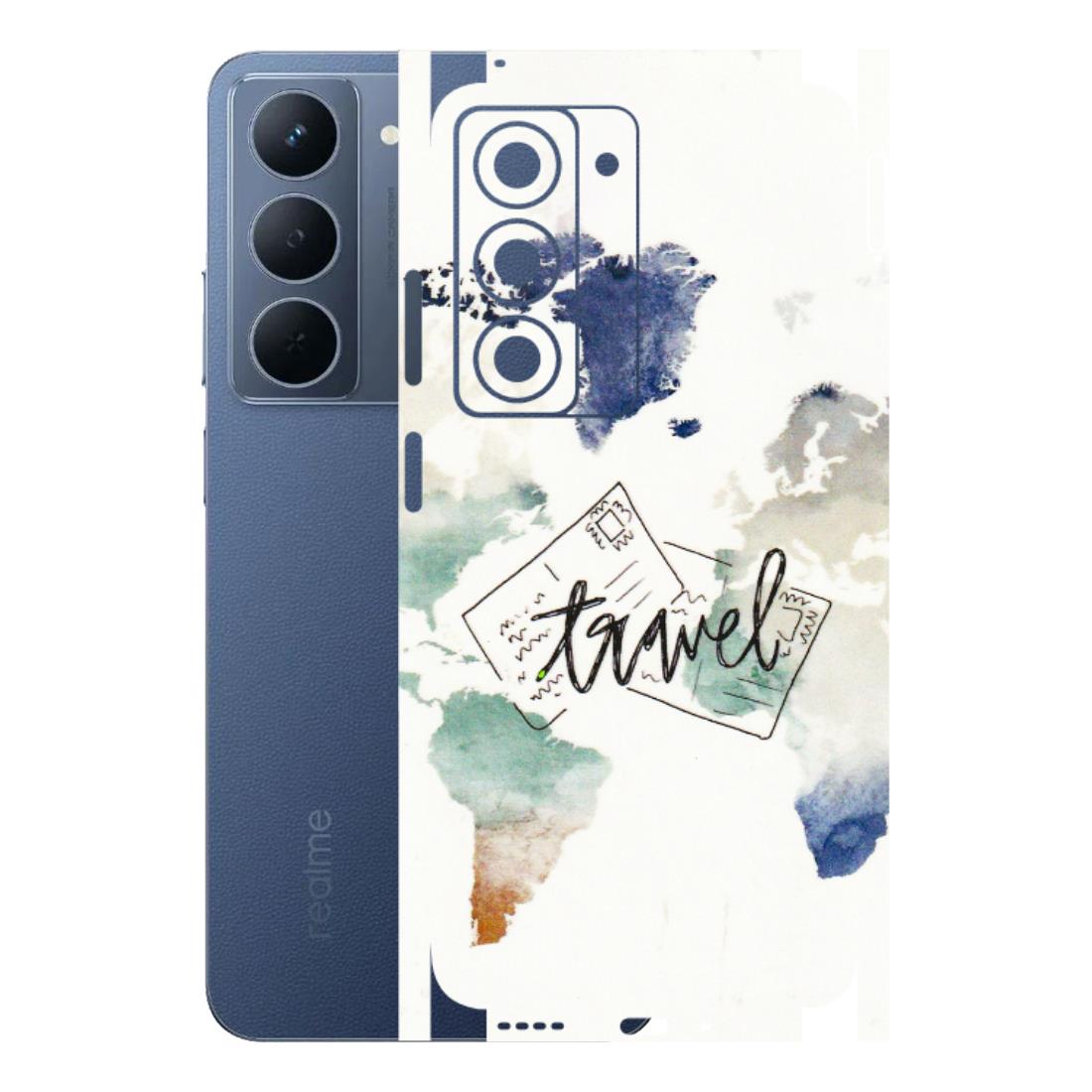 Realme Phone Skins (All Models) - Travel The World - 3D Embossed Finish (L-232) Realme P3X