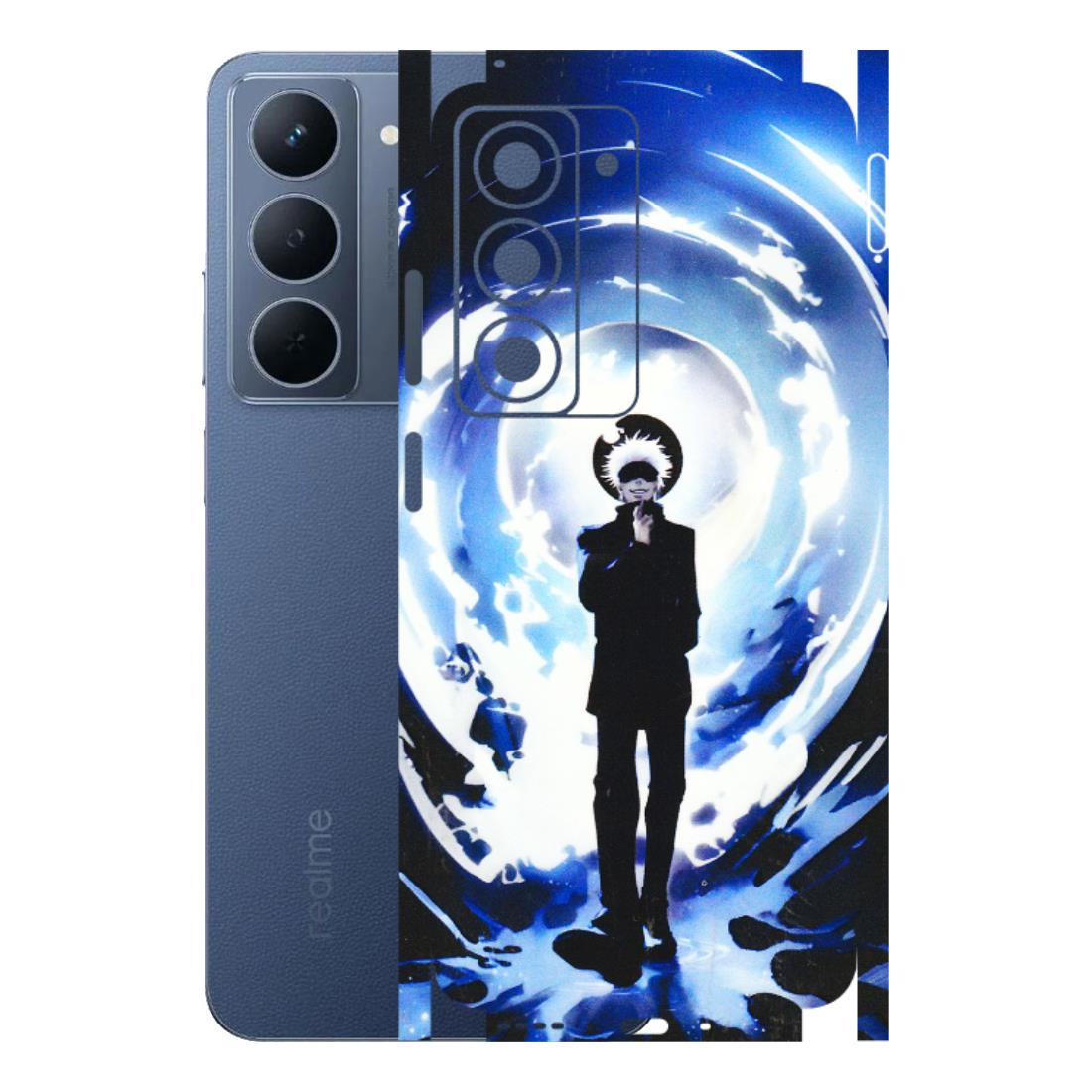 Realme Phone Skins (All Models) - Satoru Gojo Dark Blue - 3D Embossed Finish (L-235) Realme P3X