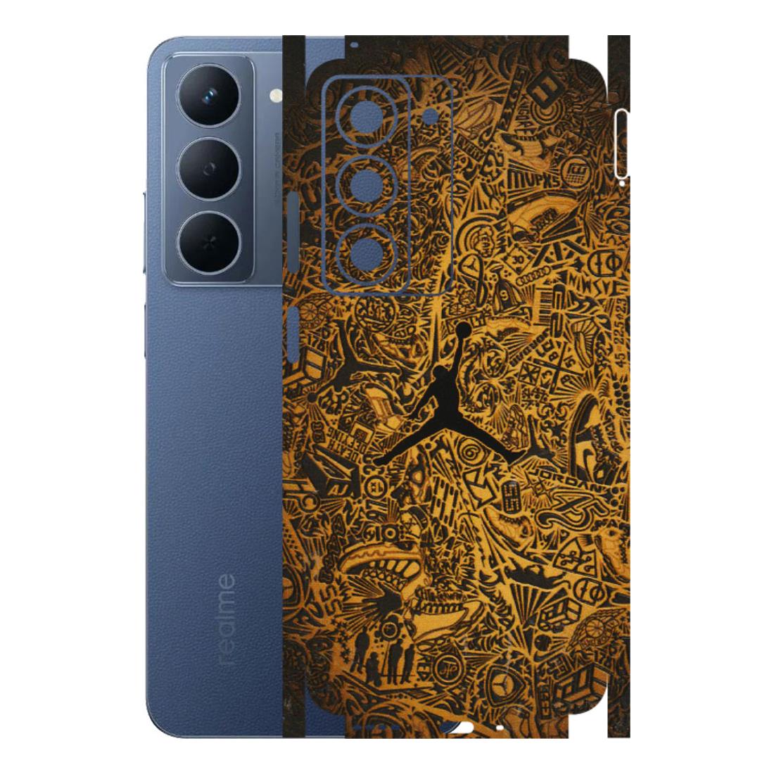 Realme Phone Skins (All Models) - Premium Gold Basketball Player - 3D Embossed Finish (L-236) Realme P3X