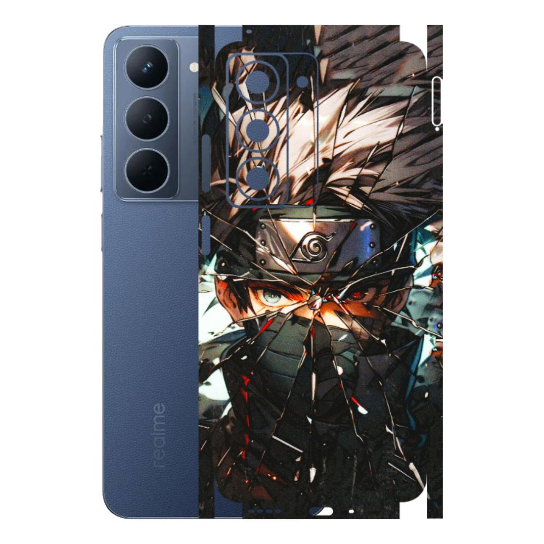 Realme Phone Skins (All Models) - Kakashi Shattered Glass Effect - 3D Embossed Finish (L-237) Realme P3X