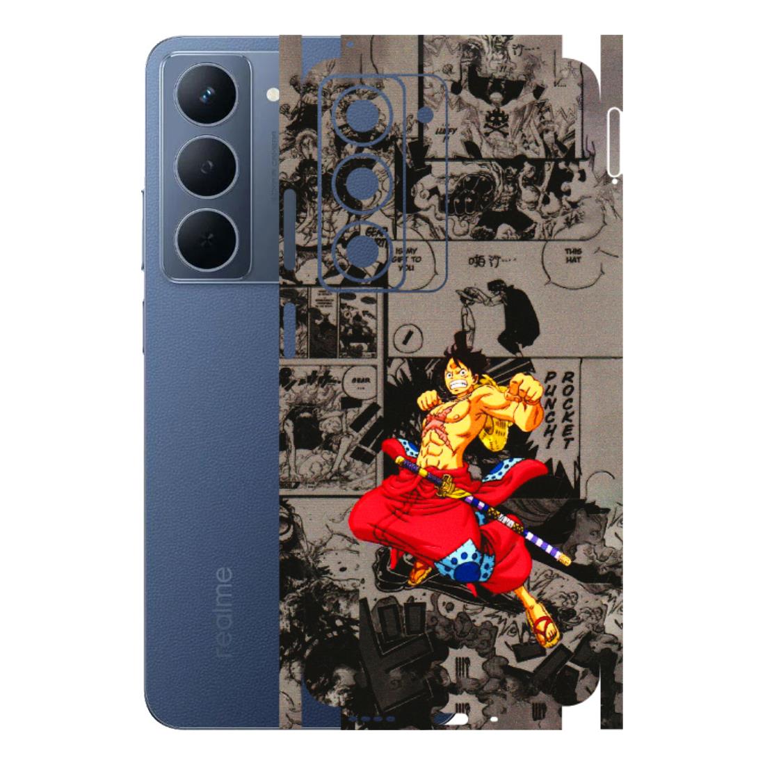 Realme Phone Skins (All Models) - One Piece Rocket Punch Manga - 3D Embossed Finish (L-25) Realme P3X
