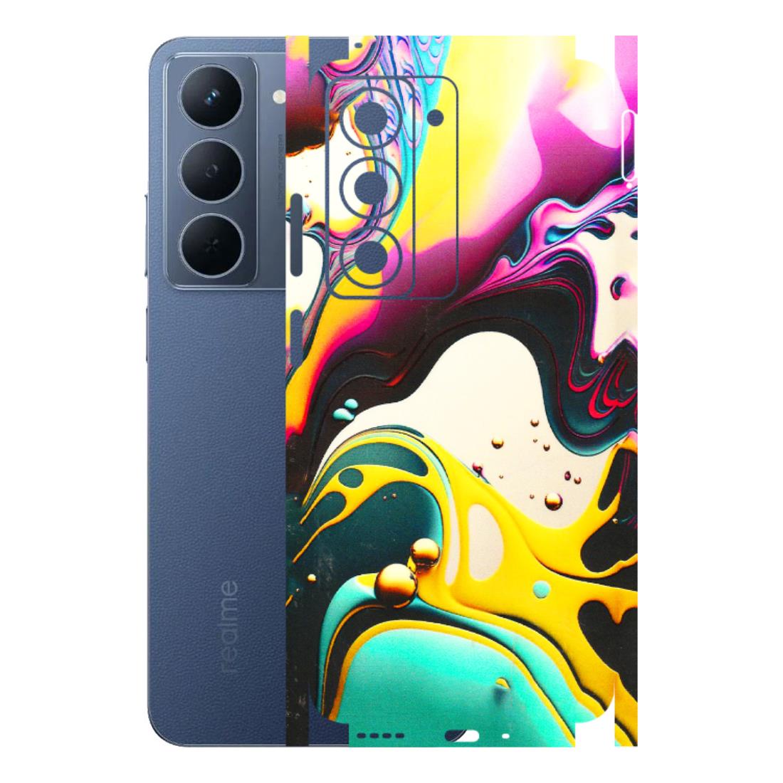 Realme Phone Skins (All Models) - Multicolor Abstract pattern - 3D Embossed Finish (L-254) Realme P3X
