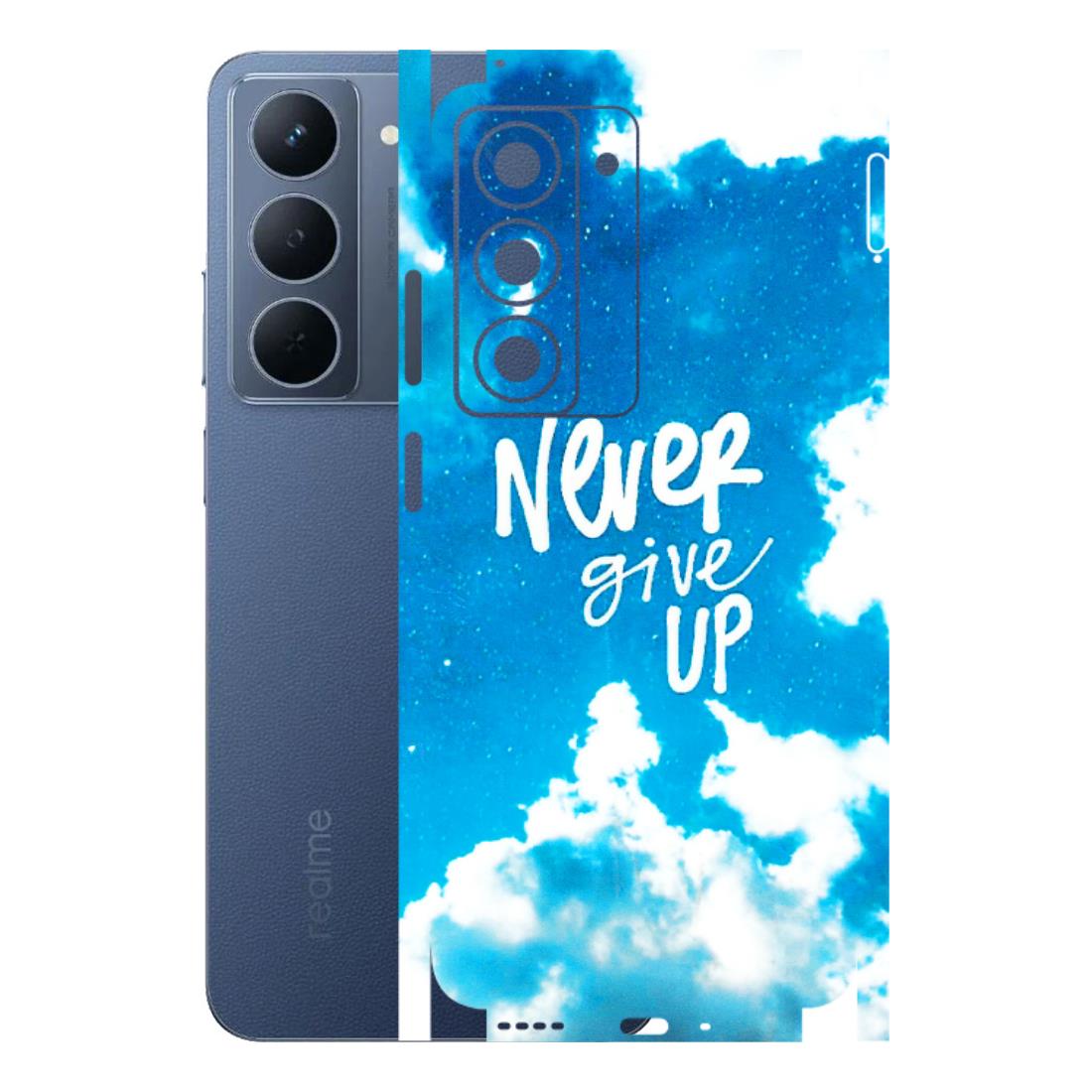 Realme Phone Skins (All Models) - Never Give Up - 3D Embossed Finish (L-279) Realme P3X