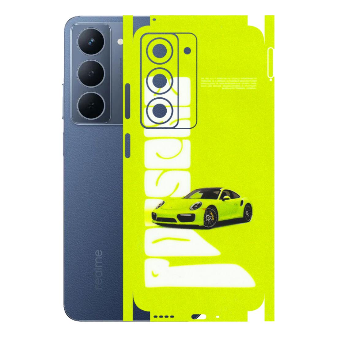 Realme Phone Skins (All Models) - Lime Green Porche - 3D Embossed Finish (L-30) Realme P3X