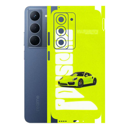 Realme Phone Skins (All Models) - Lime Green Porche - 3D Embossed Finish (L-30) Realme P3X