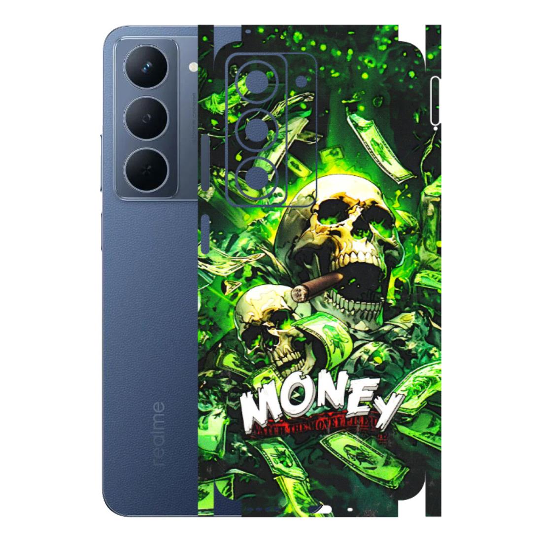Realme Phone Skins (All Models) - Skull Money - 3D Embossed Finish (L-303) Realme P3X
