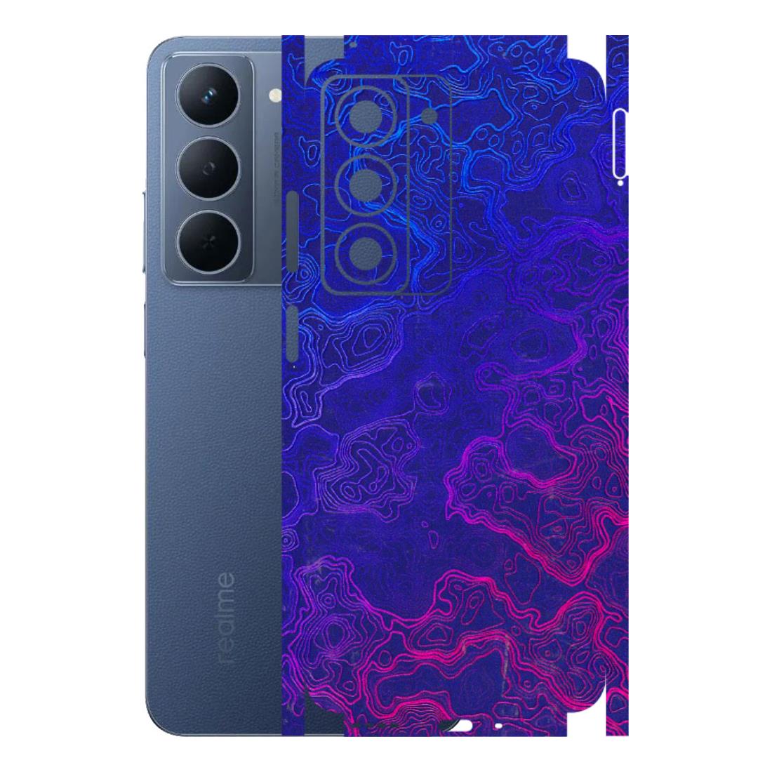 Realme Phone Skins (All Models) - Purple Ripples Swirl - 3D Embossed Finish (L-314) Realme P3X