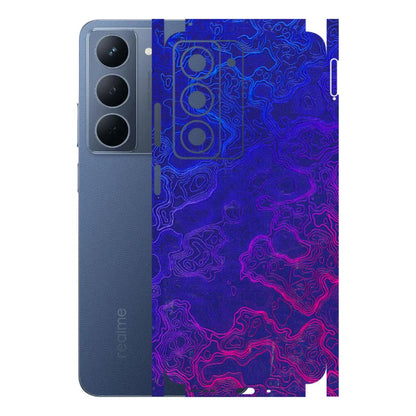 Realme Phone Skins (All Models) - Purple Ripples Swirl - 3D Embossed Finish (L-314) Realme P3X