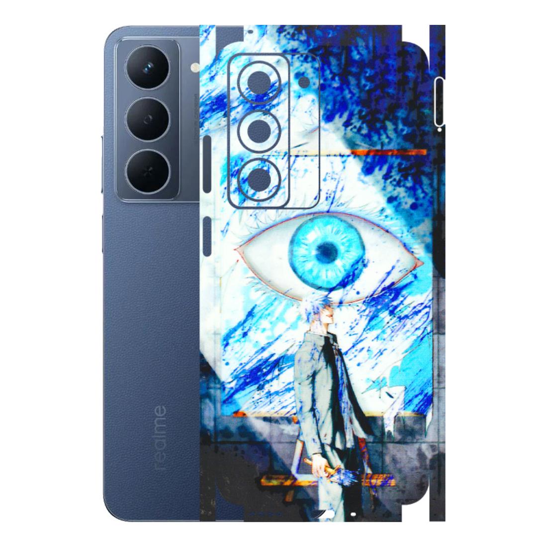 Realme Phone Skins (All Models) - Anime Sea Blue Eye - 3D Embossed Finish (L-318) Realme P3X