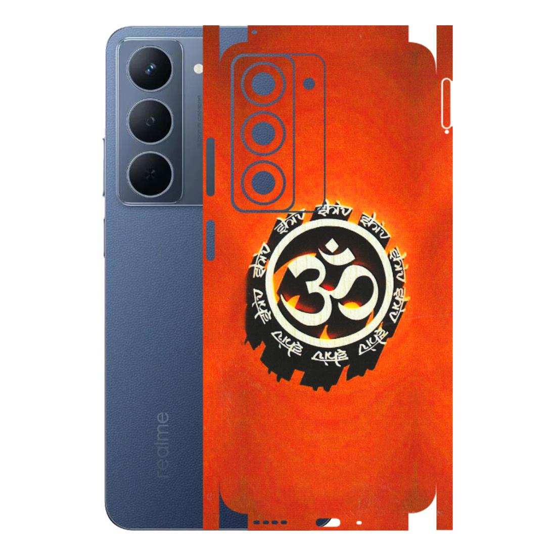 Realme Phone Skins (All Models) - Aum Shiv Orange - 3D Embossed Finish (L-32) Realme P3X