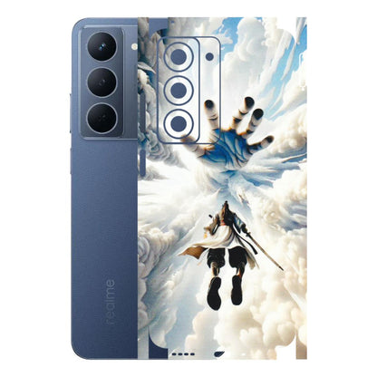 Realme Phone Skins (All Models) - Big Hand With Monkey King - 3D Embossed Finish (L-323) Realme P3X