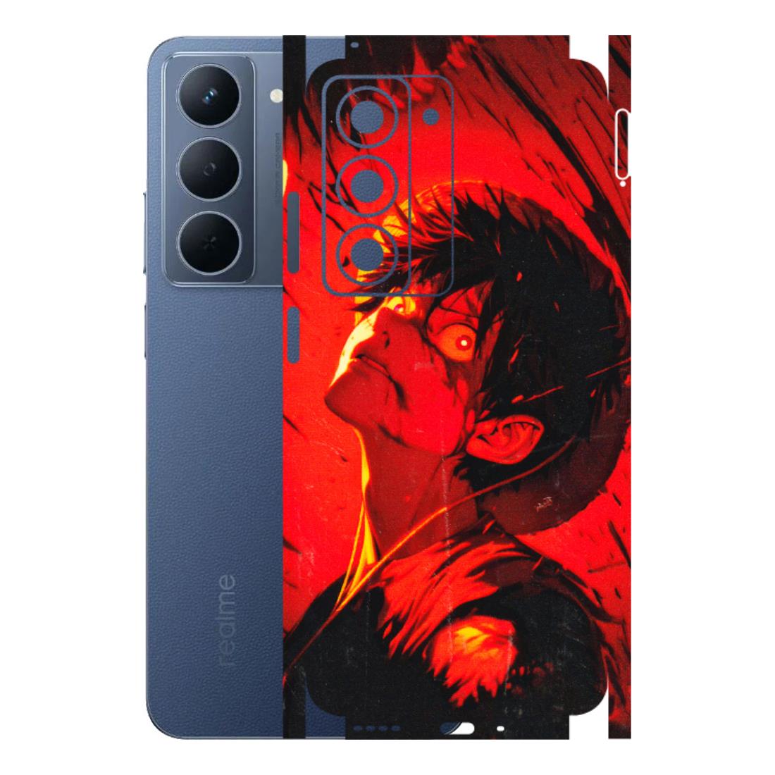 Realme Phone Skins (All Models) - D.Luffy Power Up One Piece Anime - 3D Embossed Finish (L-326) Realme P3X