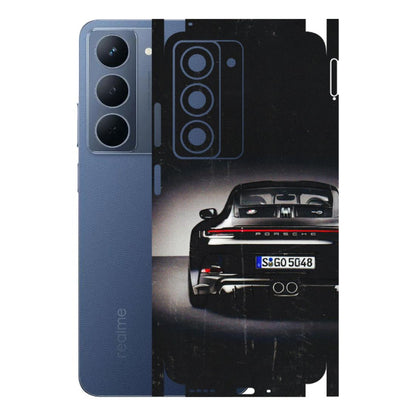 Realme Phone Skins (All Models) - New Black Porsche GT3 - 3D Embossed Finish (L-327) Realme P3X