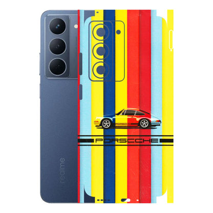 Realme Phone Skins (All Models) - Multicolour Porche - 3D Embossed Finish (L-39) Realme P3X