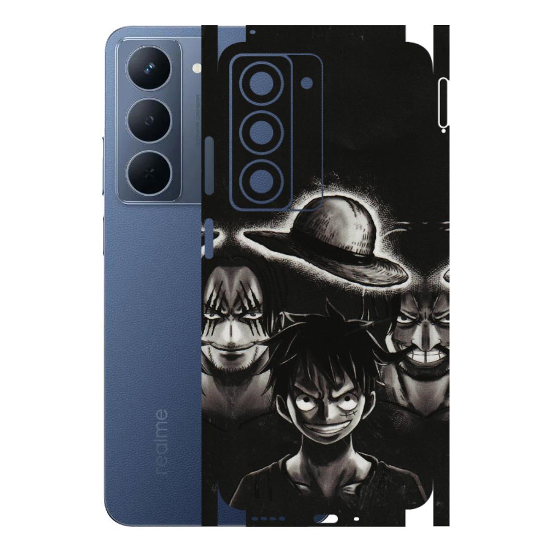 Realme Phone Skins (All Models) - Black Luffy Hat - 3D Embossed Finish (L-57) Realme P3X