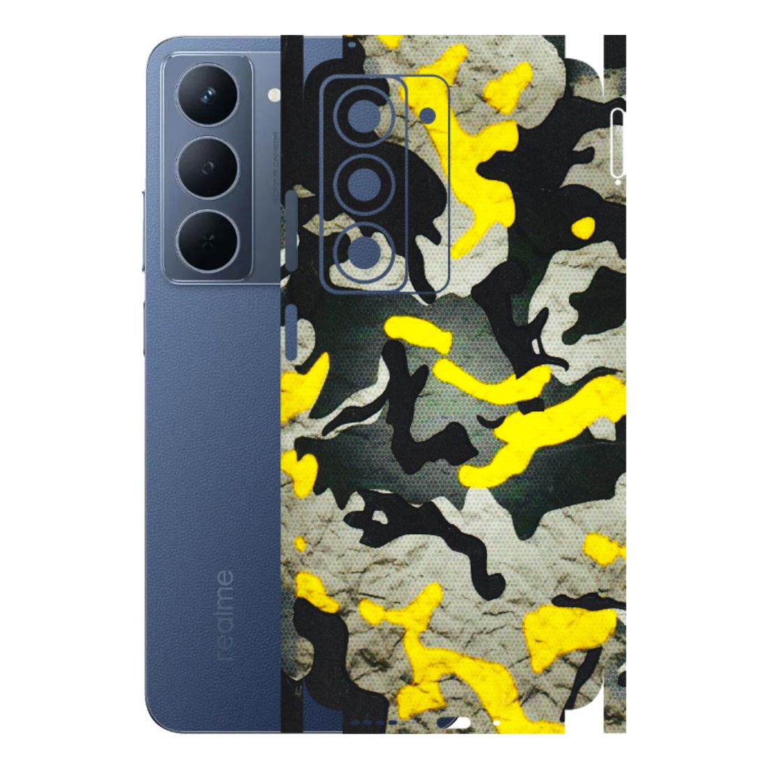 Realme Phone Skins (All Models) - Yellow Camouflage - 3D Embossed Finish (L-61) Realme P3X