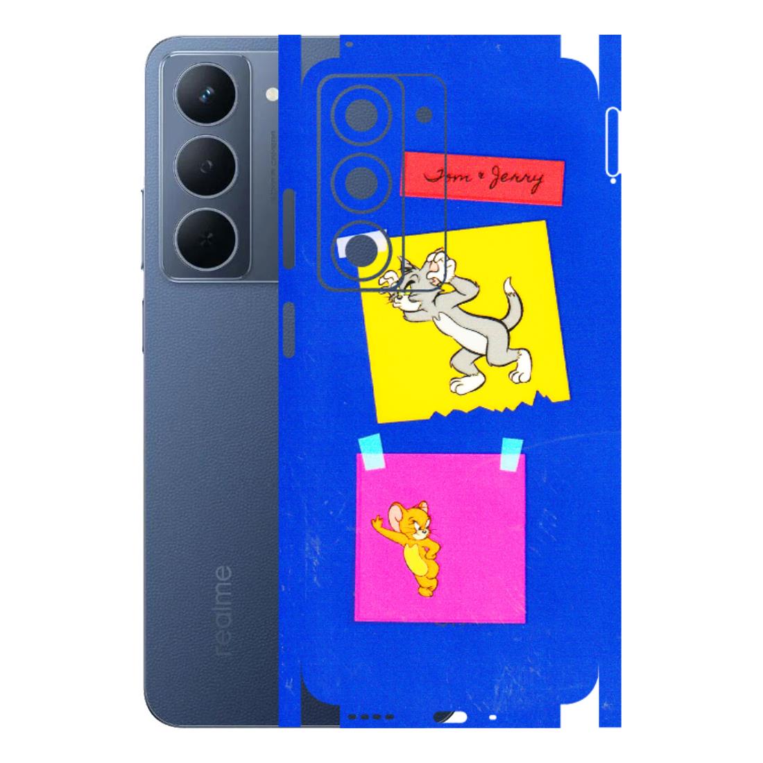 Realme Phone Skins (All Models) - Tom N Jerry Sticky Notes - 3D Embossed Finish (L-88) Realme P3X