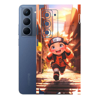 Realme Phone Skins (All Models) - Naruto Cute Toon Running - Matte Finish (M-04) Realme P3X