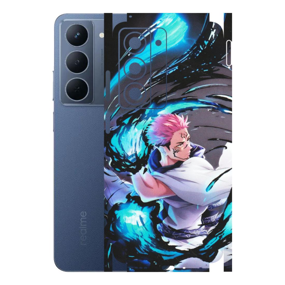 Realme Phone Skins (All Models) - New Jujutsu Kaisen Grey Blue Anime - Matte Finish (M-127) Realme P3X