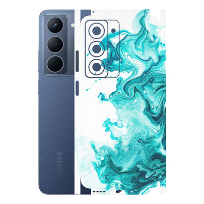 Realme Phone Skins (All Models) - Sky Blue Abstract Colour - Matte Finish (M-146) Realme P3X