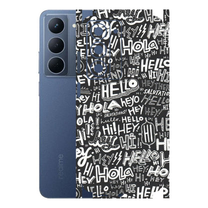 Realme Phone Skins (All Models) - Hi Hello Doodles - Matte Finish (M-25) Realme P3X