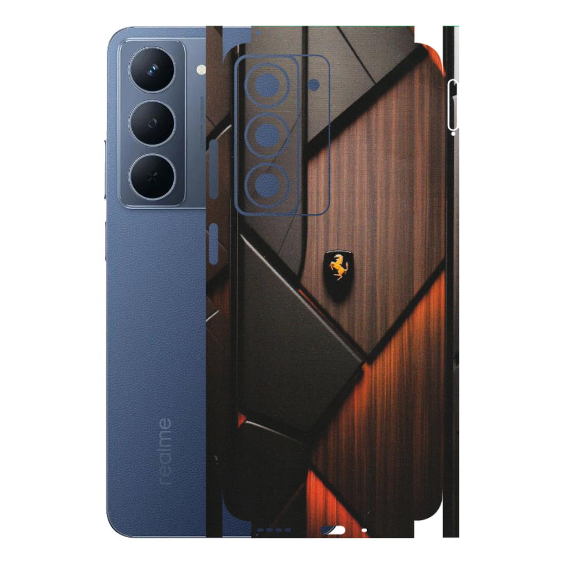 Realme Phone Skins (All Models) - Lambo Beauty Wood Pattern Sober - Matte Finish (M-51) Realme P3X