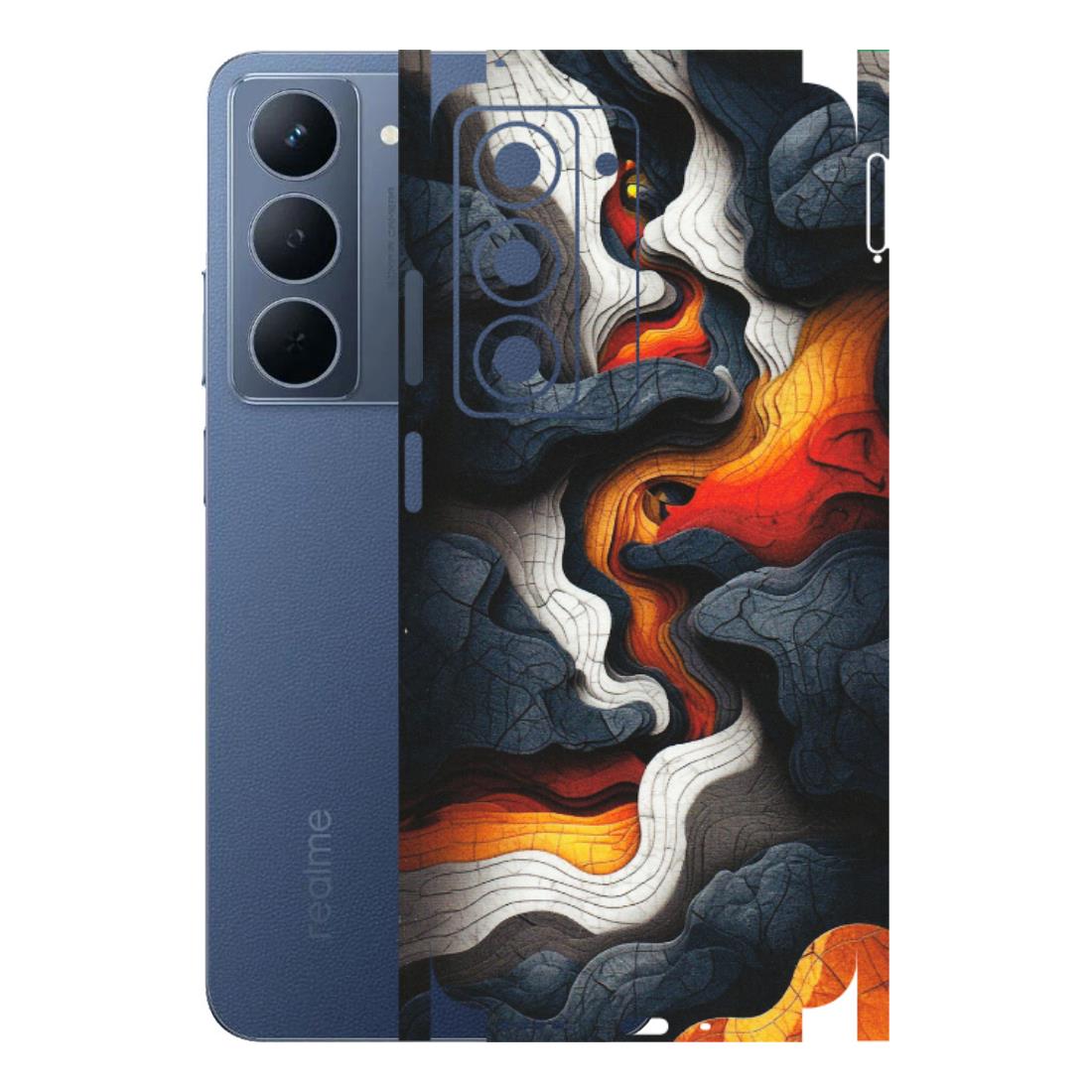 Realme Phone Skins (All Models) - Abstract Volcanic Layers - Matte Finish (M-52) Realme P3X