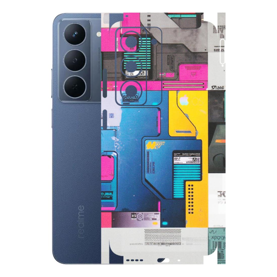 Realme Phone Skins (All Models) - Colourfull Motherboard Internals - Matte Finish (M-55) Realme P3X