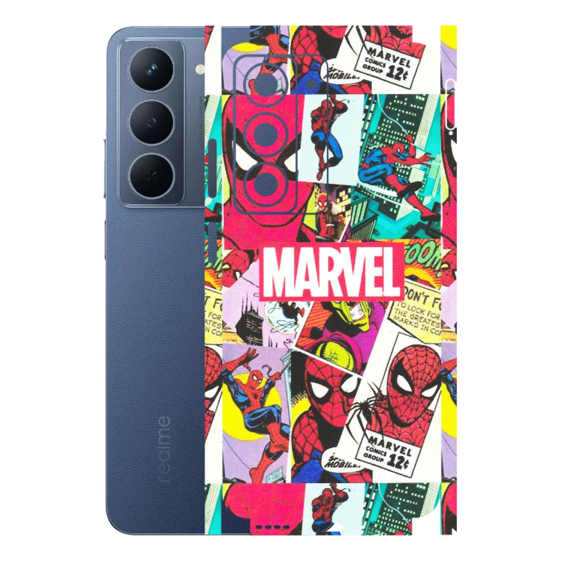 Realme Phone Skins (All Models) - Marvel Comic Spiderman Grafitti - Matte Finish (M-72) Realme P3X