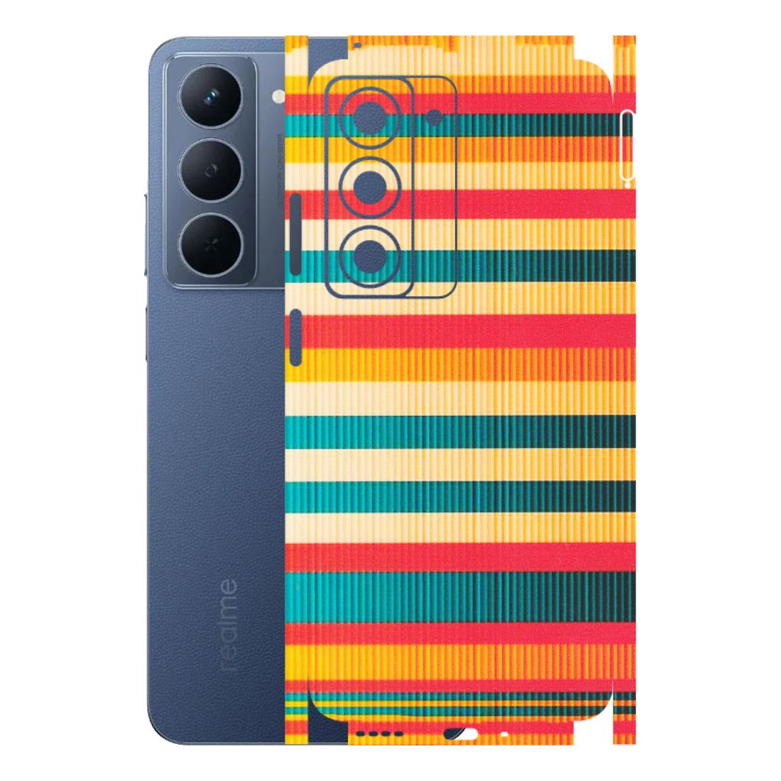 Realme Phone Skins (All Models) - Colourful Stripes Soothing Effect - Matte Finish (M-86) Realme P3X