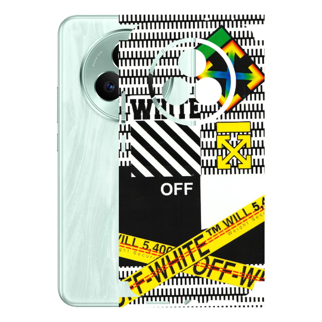 Realme Phone Skins (All Models) - White Off Abstract - 3D Embossed Finish (L-172) Realme P3 Pro
