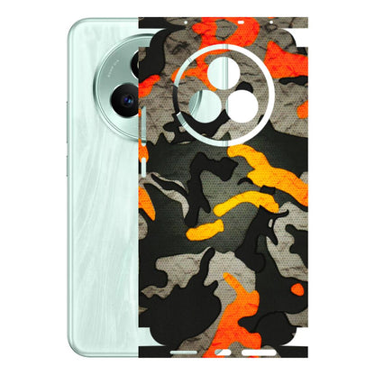 Realme Phone Skins (All Models) - Orange Camouflage - 3D Embossed Finish (L-204) Realme P3 Pro
