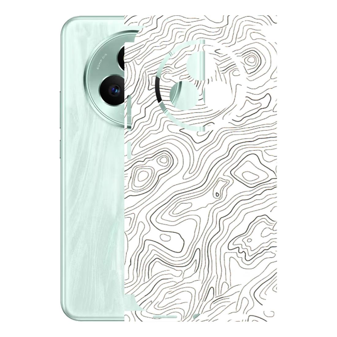Realme Phone Skins (All Models) - White Black Swirls - 3D Embossed Finish (L-219) Realme P3 Pro
