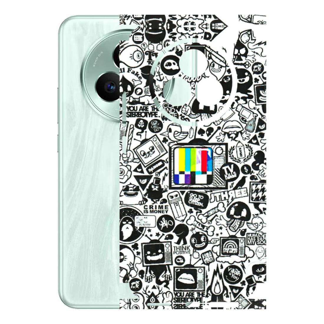 Realme Phone Skins (All Models) - Doodles Positive Art - 3D Embossed Finish (L-263) Realme P3 Pro