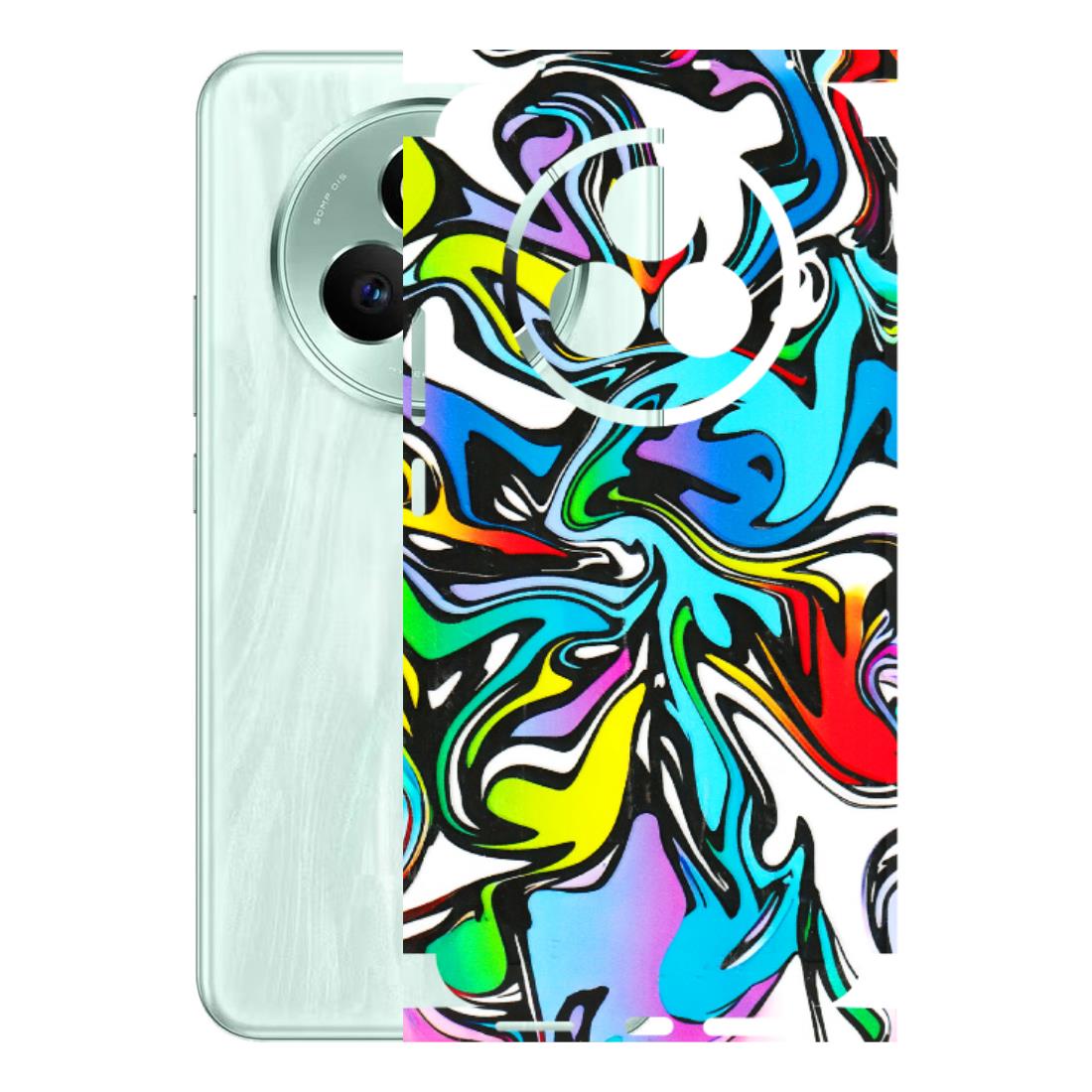 Realme Phone Skins (All Models) - Abstract Colour Paints - 3D Embossed Finish (L-271) Realme P3 Pro