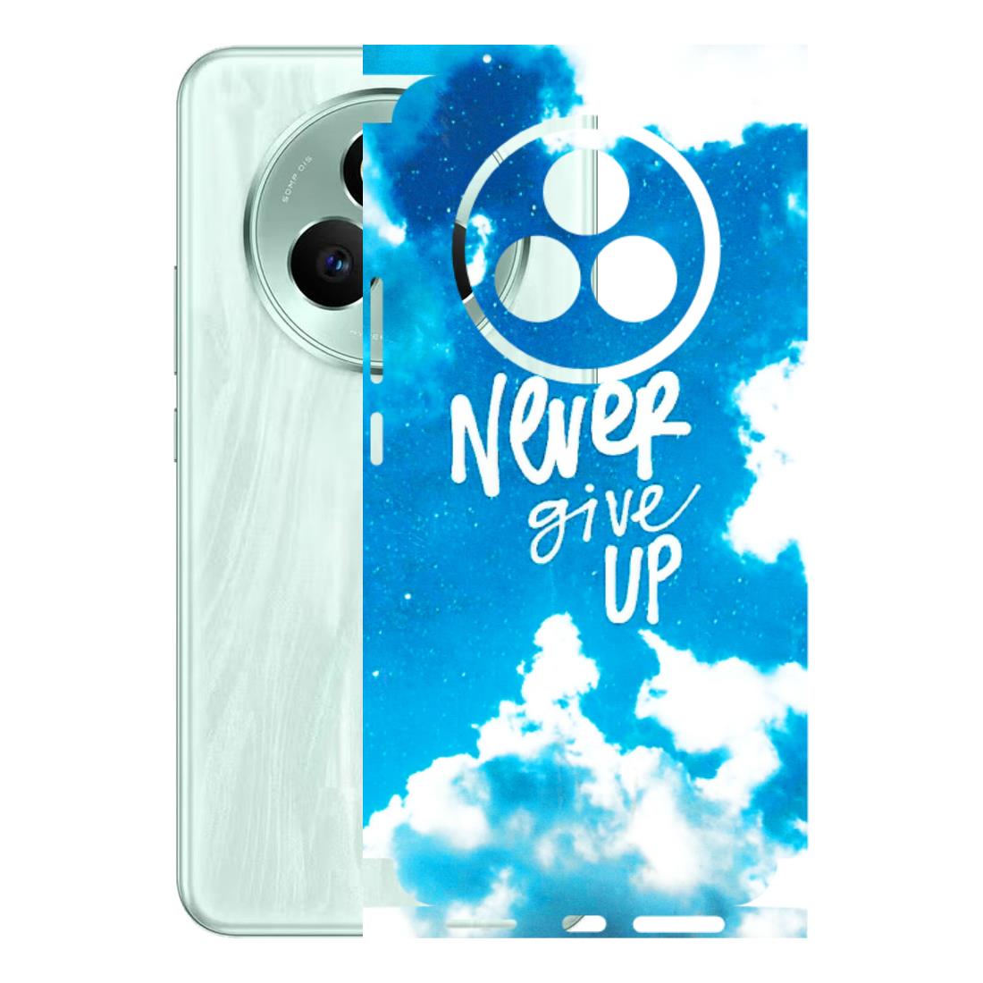 Realme Phone Skins (All Models) - Never Give Up - 3D Embossed Finish (L-279) Realme P3 Pro