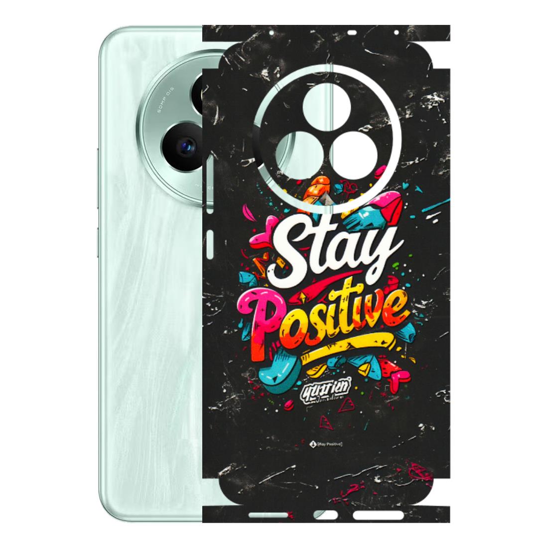 Realme Phone Skins (All Models) - Stay Positive Black - 3D Embossed Finish (L-31) Realme P3 Pro