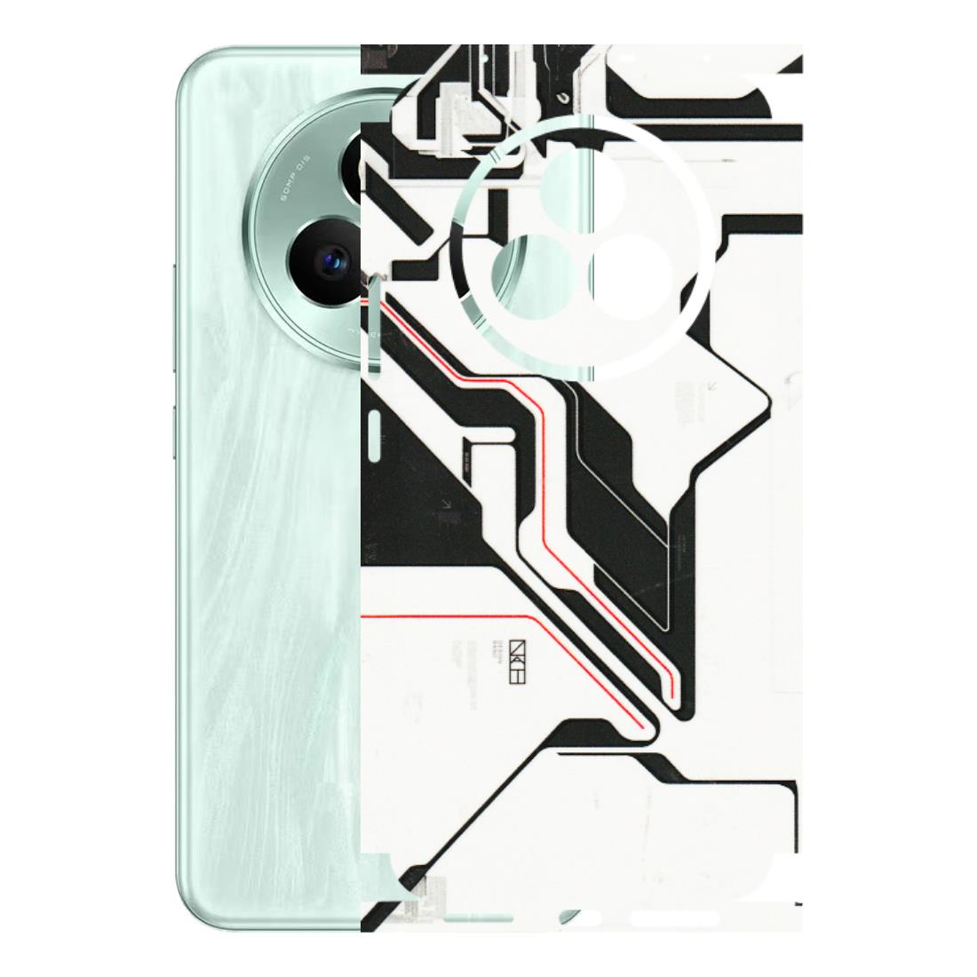 Realme Phone Skins (All Models) - White Techy Logo - 3D Embossed Finish (L-312) Realme P3 Pro