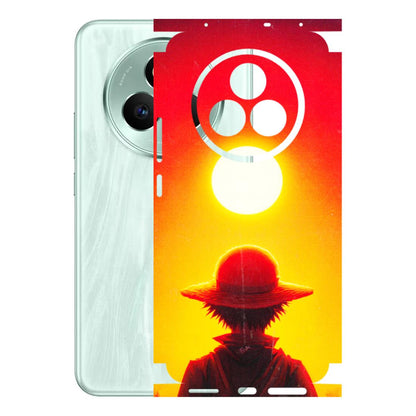 Realme Phone Skins (All Models) - Cool Sunset With Monkey D.Luffy Anime - 3D Embossed Finish (L-329) Realme P3 Pro