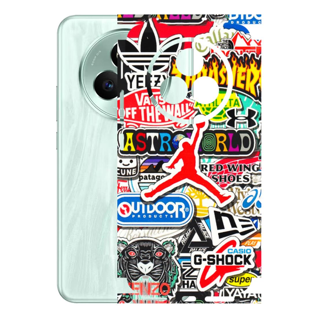 Realme Phone Skins (All Models) - Multi Brands Sticker Graffiti - 3D Embossed Finish (L-37) Realme P3 Pro