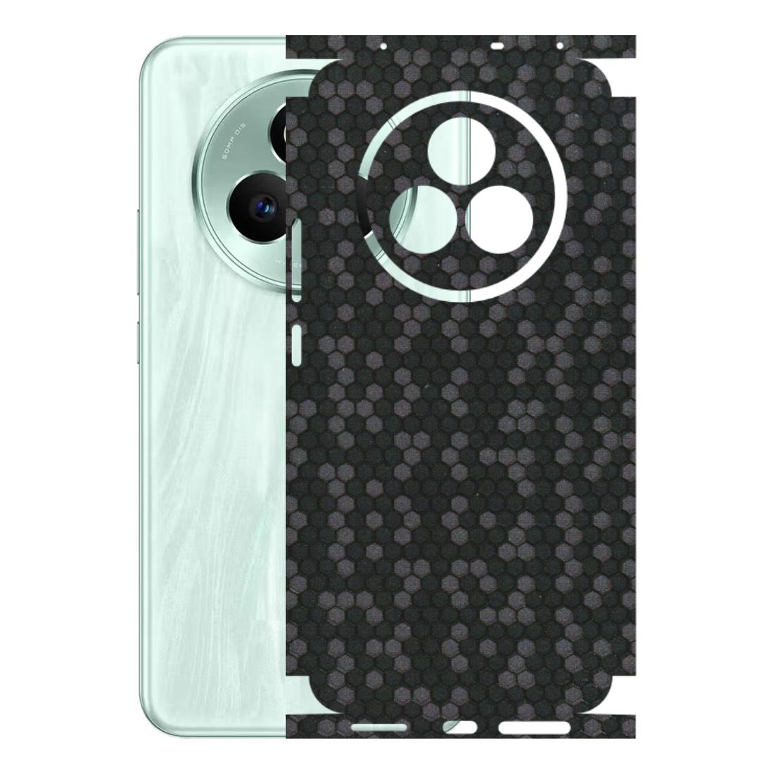 Realme Phone Skins (All Models) - Black Grey Honeycomb Sober - 3D Embossed Finish (L-85) Realme P3 Pro