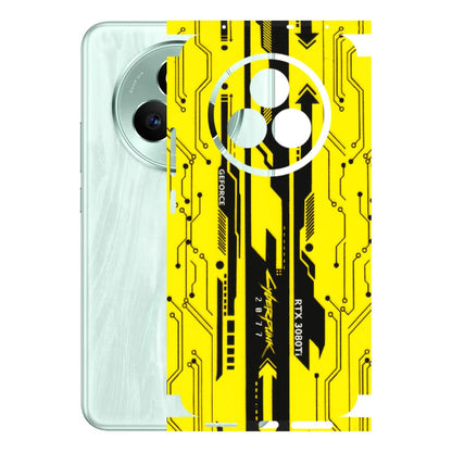 Realme Phone Skins (All Models) - Yellow Cyberpunk - 3D Embossed Finish (L-93) Realme P3 Pro