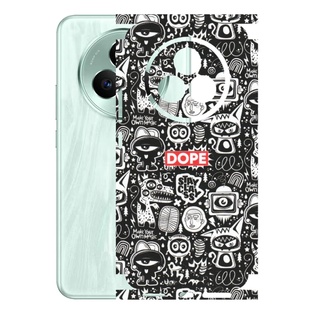 Realme Phone Skins (All Models) - Dope Stay Classy Black Doodles - Matte Finish (M-126) Realme P3 Pro